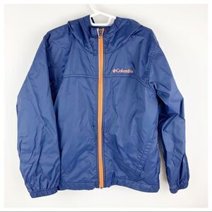 Columbia Blue and Orange Kids Glennaker Windbreaker Sz S EUC